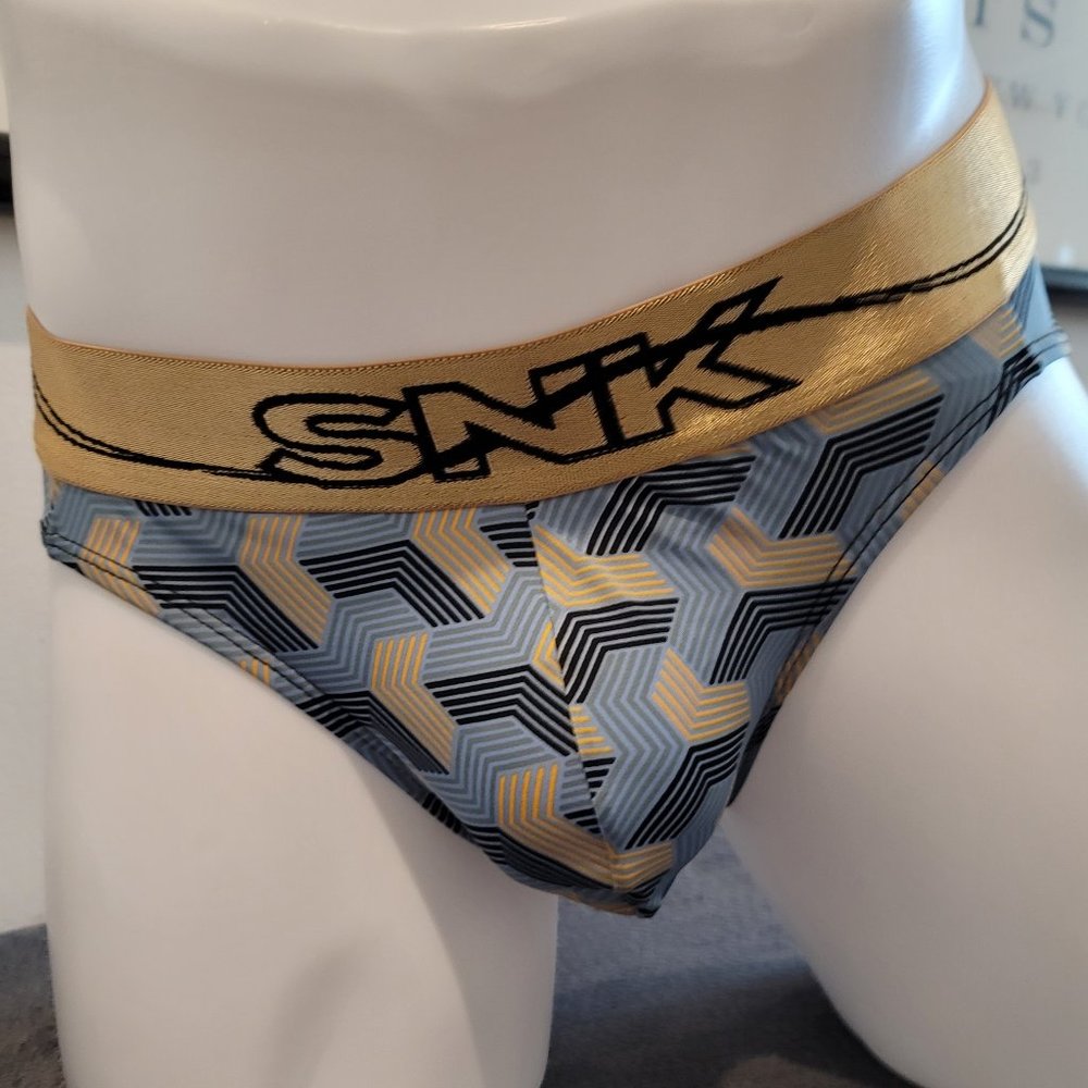 SNK BLUE, BLACK AND GOLD BRIEFS